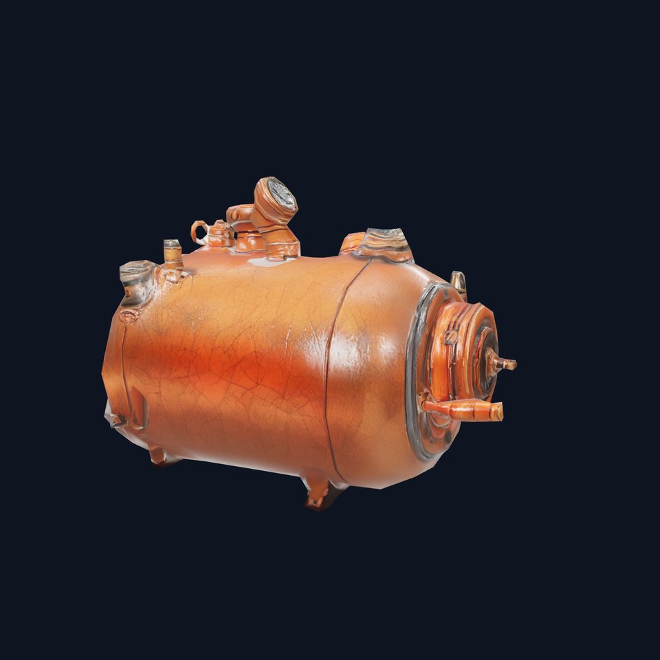 Steampunk Boiler Model Pack with Vintage Brass Finish